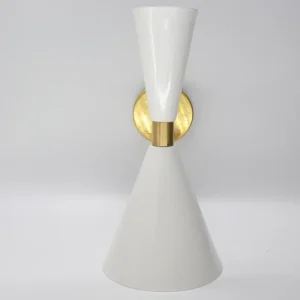 Aplique de pared mid century blanco