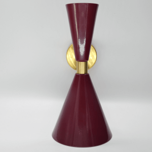Aplique de pared mid century granate