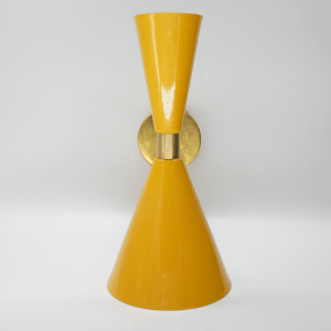 Aplique de pared mid century mostaza