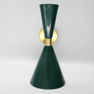 Aplique de pared mid century verde botella
