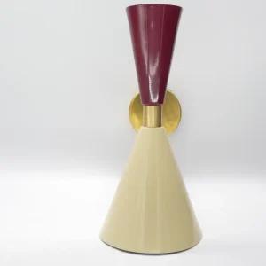 aplique interior vintage granate y beige
