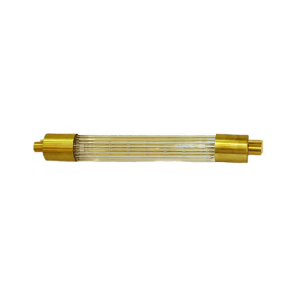 aplique vintage horizontal alargado con cristal y laton