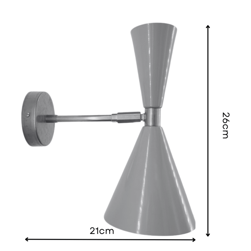 medidas aplique 2 cono 1 luz