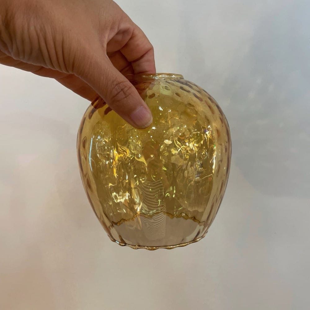 tulipa-vintage-color-ambar-abierta-modelo-alcachofa-vista-lateral tulipa-vintage-color-ambar-abierta-modelo-alcachofa-vista-lateral