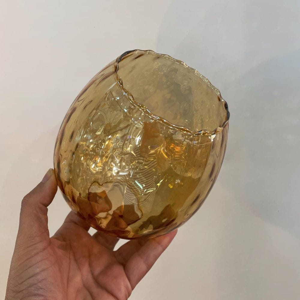 tulipa-vintage-color-ambar-abierta-modelo-alcachofa tulipa-vintage-color-ambar-abierta-modelo-alcachofa