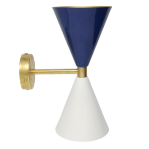 aplique vintage dos conos medianos azul y blanco