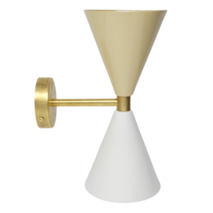 aplique vintage dos conos medianos beige y blanco