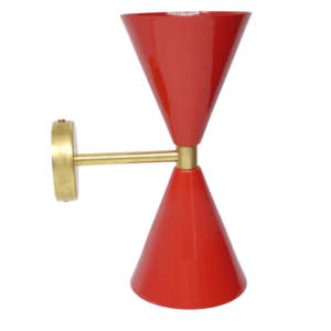 aplique vintage dos conos medianos rojo