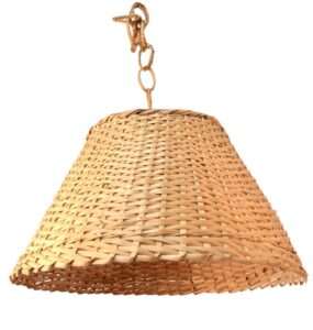 Lámpara colgante de mimbre cónica Nava