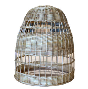 Lámprara colgante de mimbre Madroño cónica