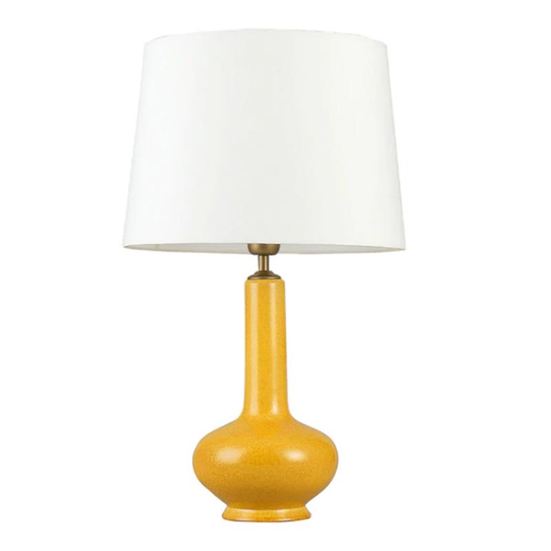 lampara sobremesa bell amarillo mostaza