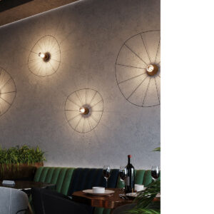 sollux lamparas eskola de pared instaladas en un restaurante