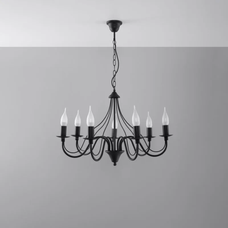 Candelabro MINERVA 7 negro precio