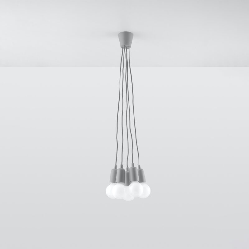 Lámpara colgante DIEGO 5 gris precio