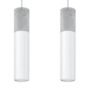 Lámpara colgante BORGIO 2 blanco