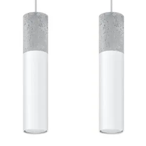 Lámpara colgante BORGIO 2 blanco