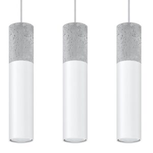 Lámpara colgante BORGIO 3L blanco
