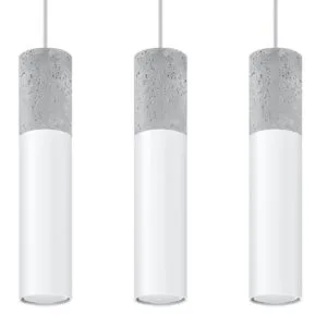 Lámpara colgante BORGIO 3L blanco