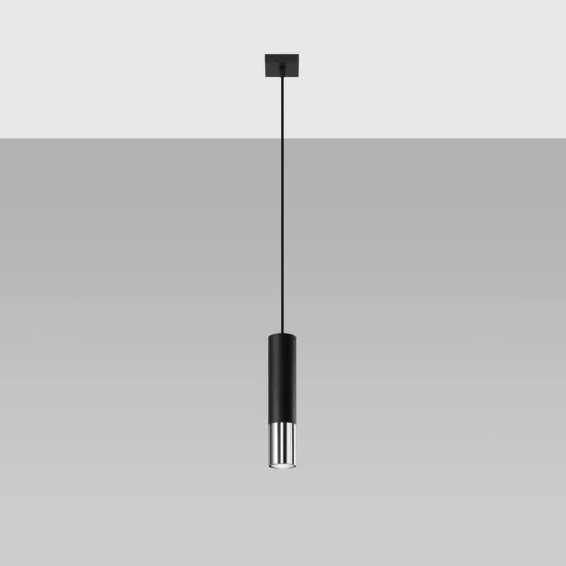 Lámpara colgante LOOPEZ 1 negro/cromo precio
