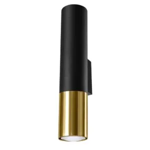Lámpara de pared LOOPEZ negra/dorada