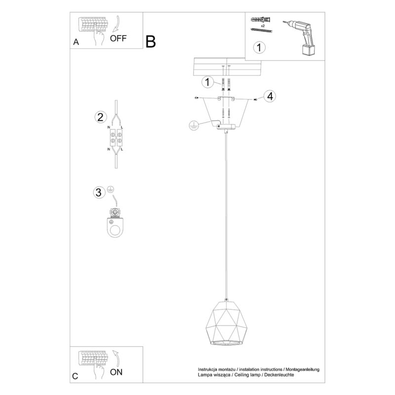 como instalar lampara colgante sobre isla de cocina