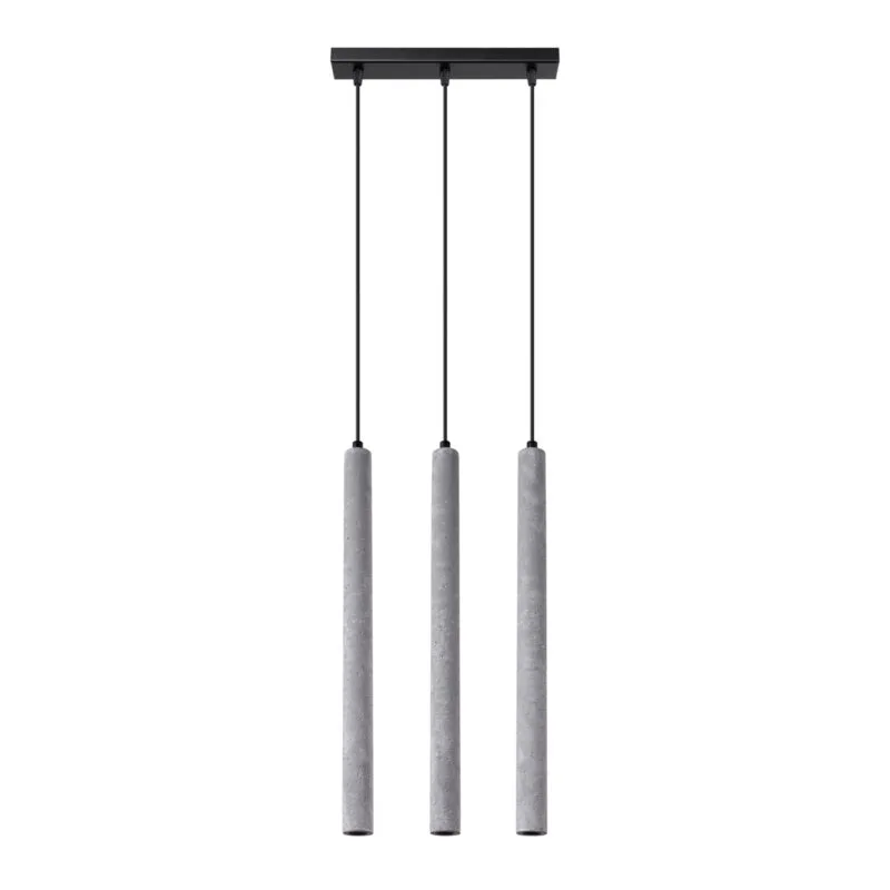 Lámpara colgante PASTELO 3L de concreto