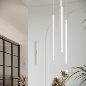 lampara tubular blanca elegante