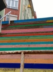 escaleras en la ciudad de leon