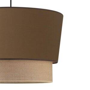 lampara-de-techo-yute-pantalla-tela-marron-olena-doble-45-cm-detalles