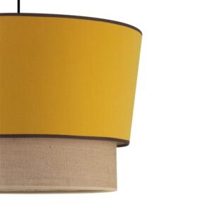 lampara-de-techo-yute-pantalla-tela-mostaza-olena-doble-45-cm-detalles
