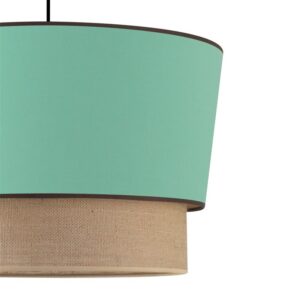 lampara-de-techo-yute-pantalla-tela-verde-azulada-olena-doble-45-cm-detalles