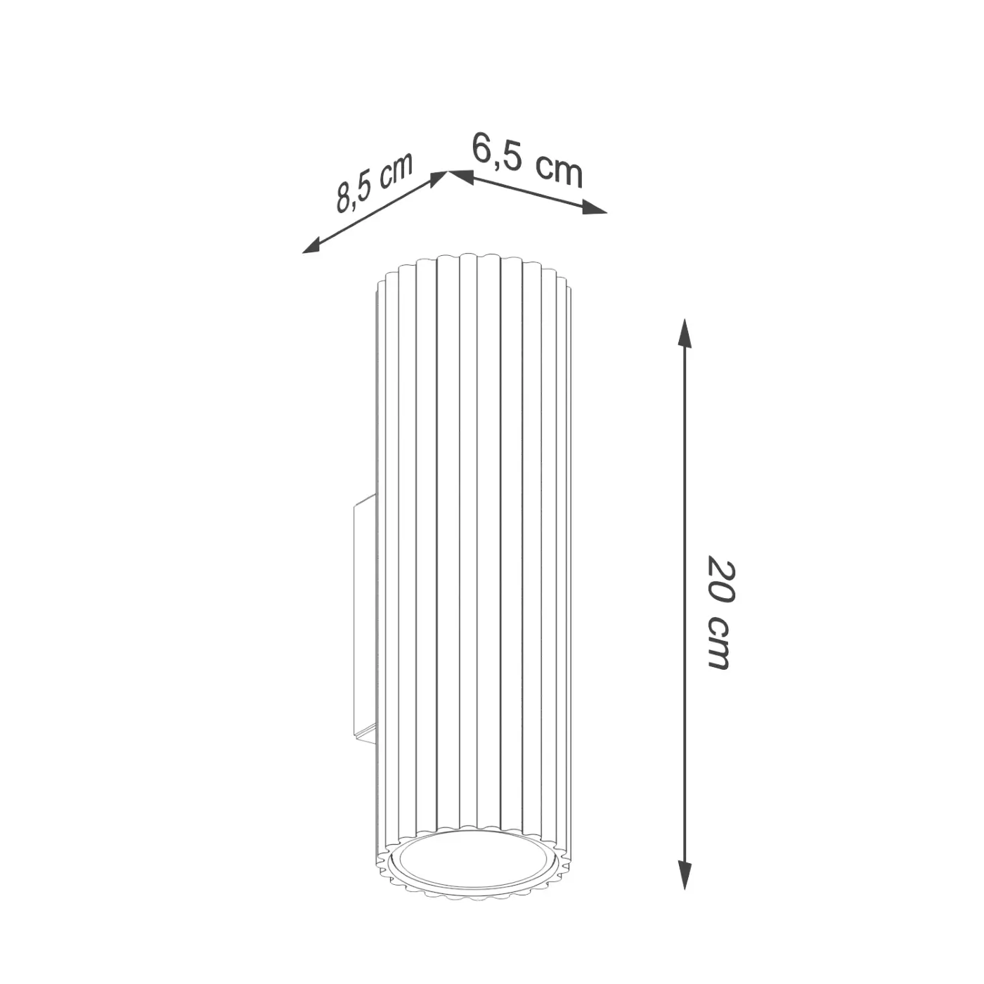Aplique 2 luces Karbon 20 medidas Aplique 2 luces Karbon 20 medidas