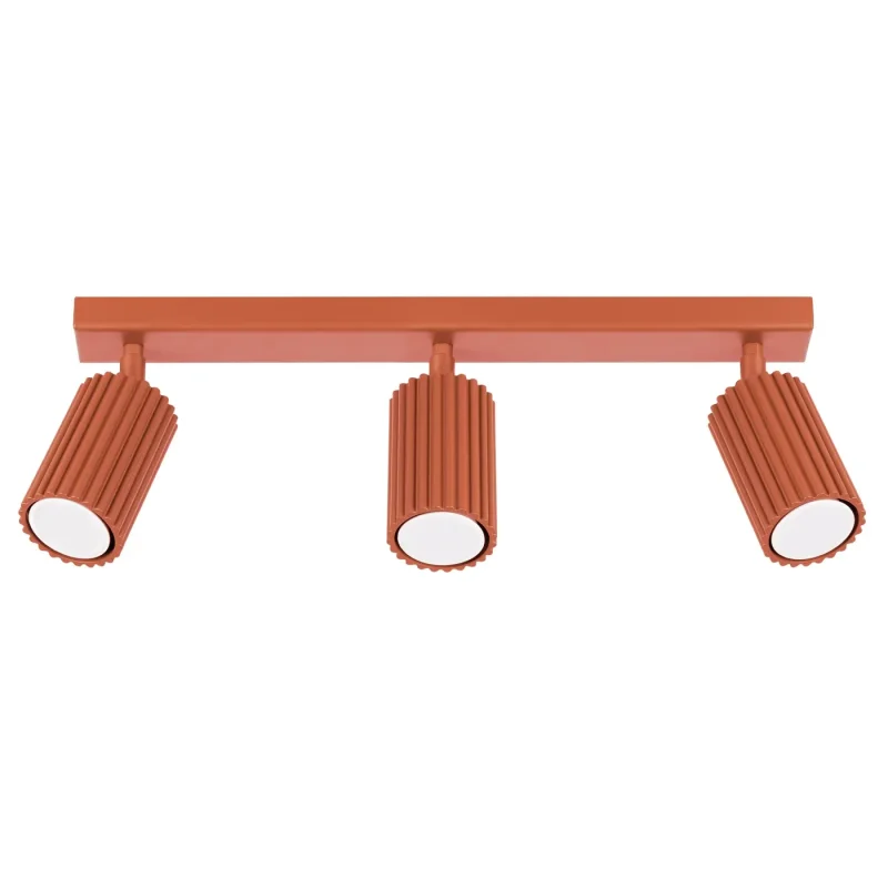 Focos de techo rojo ocre Karbon 3L linea