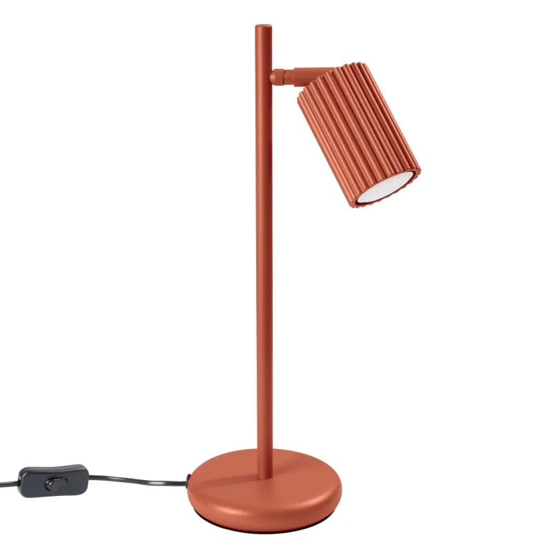 LAMPARA DE MESA COLOR ROJO OCRE KARBON