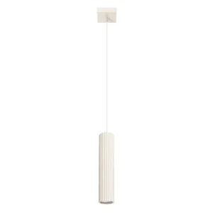Lampara colgante tubo beige karbon 1