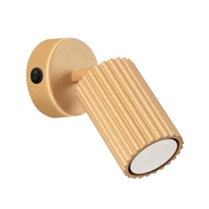 aplique de color oro con interruptor karbon
