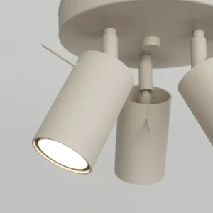 PLAFON DE TECHO 3 FOCOS BEIGE RING