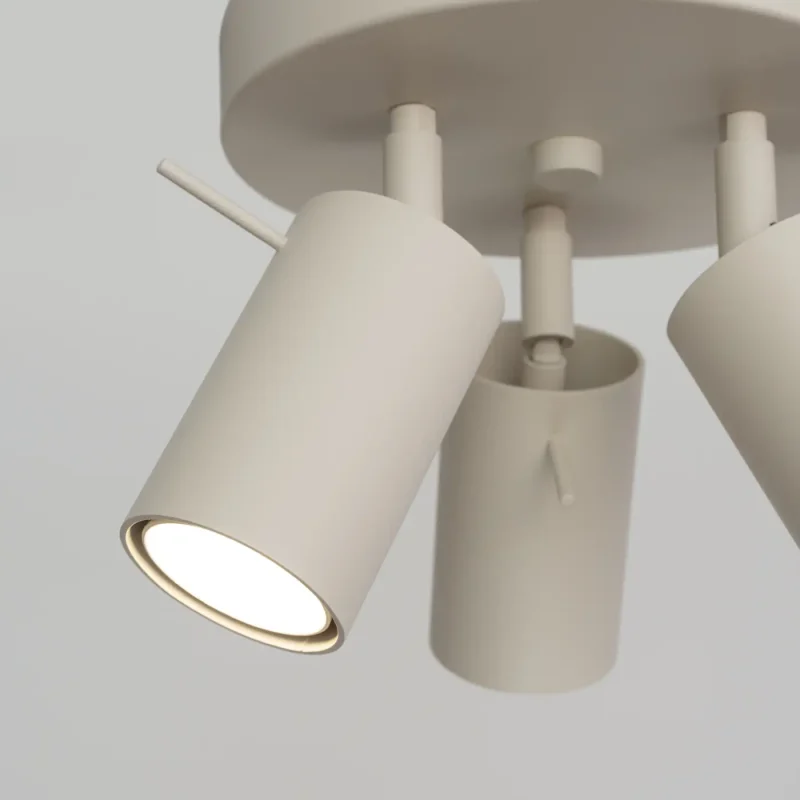 PLAFON DE TECHO 3 FOCOS BEIGE RING