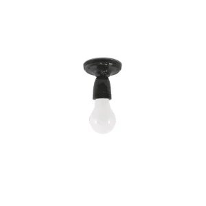aplique ceramico vintage de techo negro aila