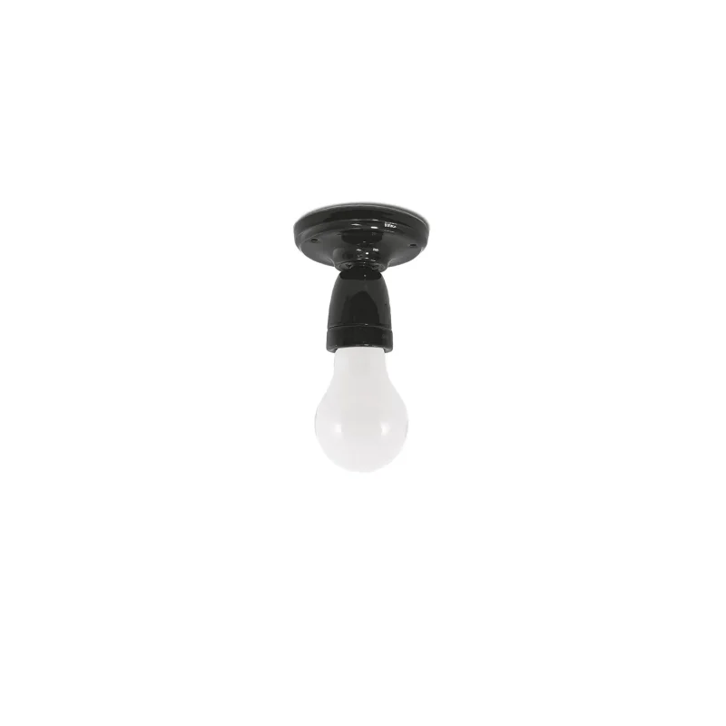 aplique ceramico vintage de techo negro aila