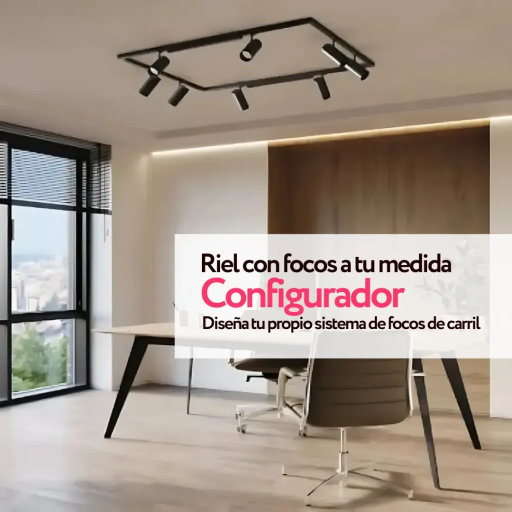 configurador de carril con focos