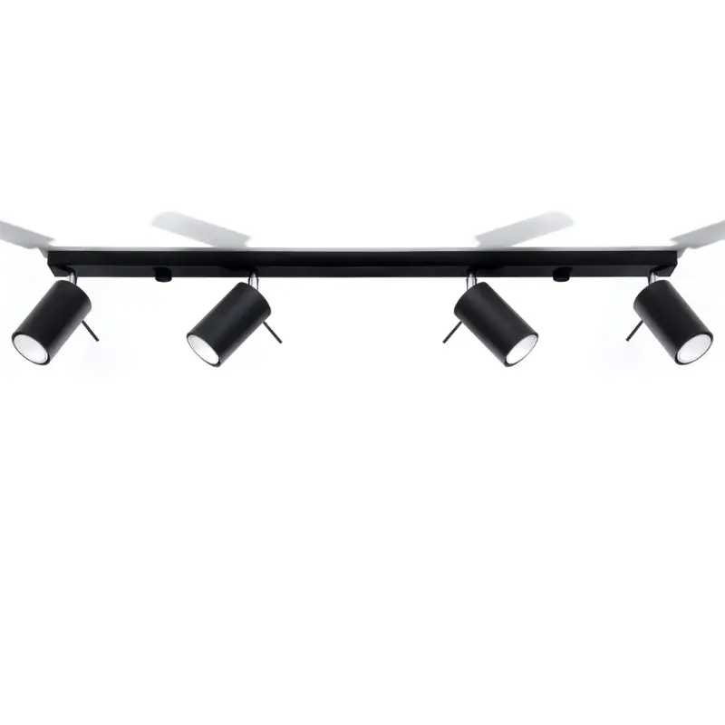 focos de techo negros orientables ring 4 sollux focos de techo negros orientables ring 4 sollux