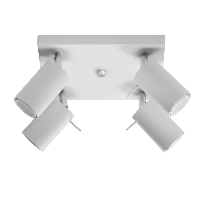 plafon de techo con 4 focos orientables ring 4 color blanco plafon de techo con 4 focos orientables ring 4 color blanco