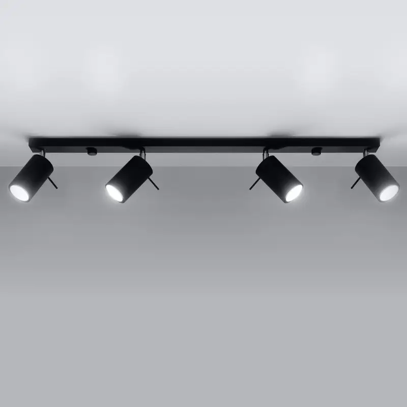 regleta de 4 focos de techo orientables ring 4 sollux