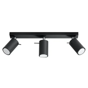 regleta tres luces color negro Ring 3 Sollux