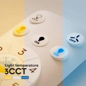 ventilador infantil de colores con distintos tonos luz