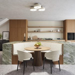 Lampara-de-techo-OMIQ-beige-mesa-comedor-Lamparas-molonas