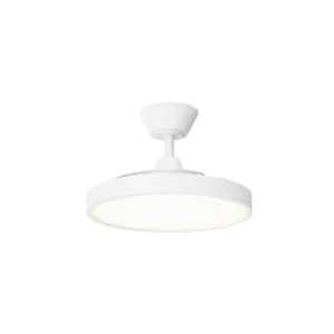 Ventilador DC sencillo con palas retractiles blanco 13m2 blanco