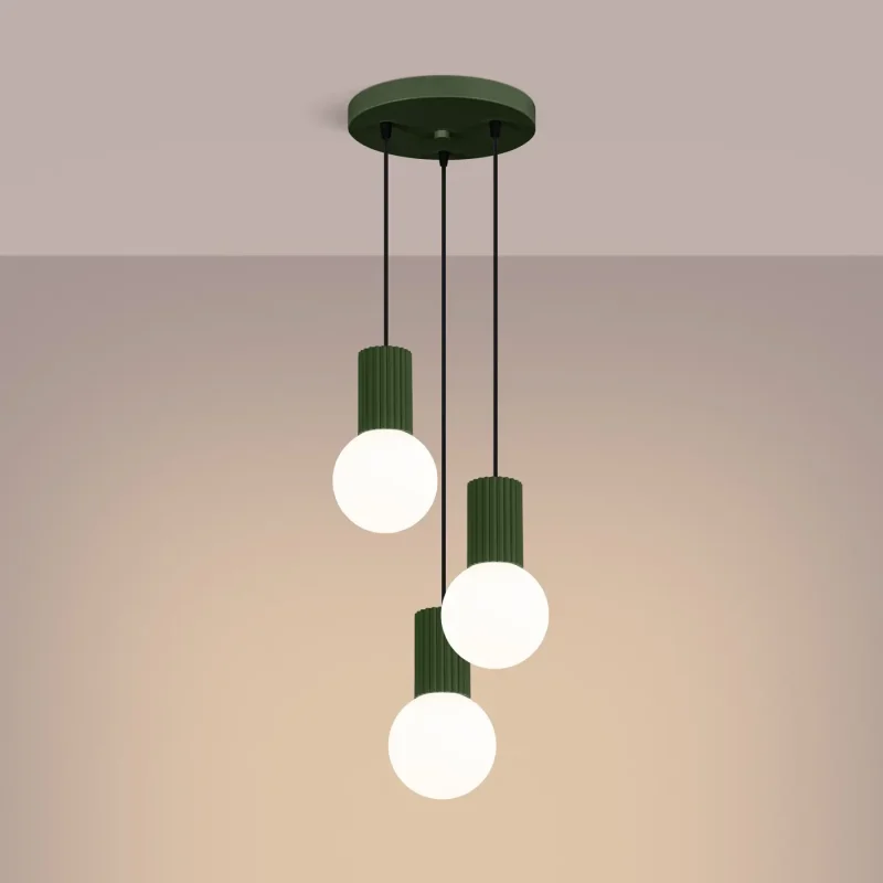 sollux_Lampara-colgante-HALO-3P-verde-oliva