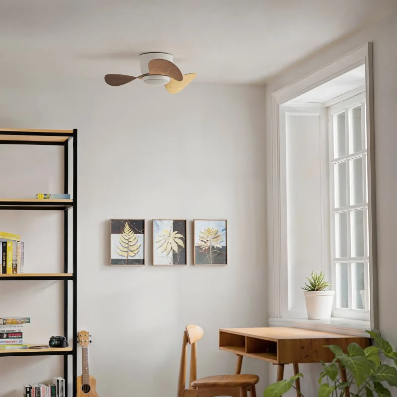ventilador sulion monty blanco con madera clara